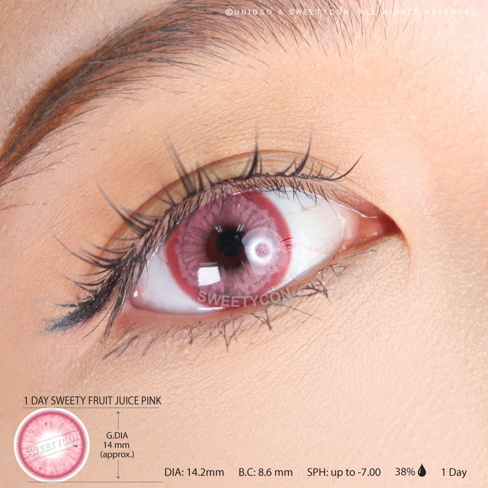 1 Day Sweety Fruit Juice Pink (2 or 10 lenses/pack) - Image 3