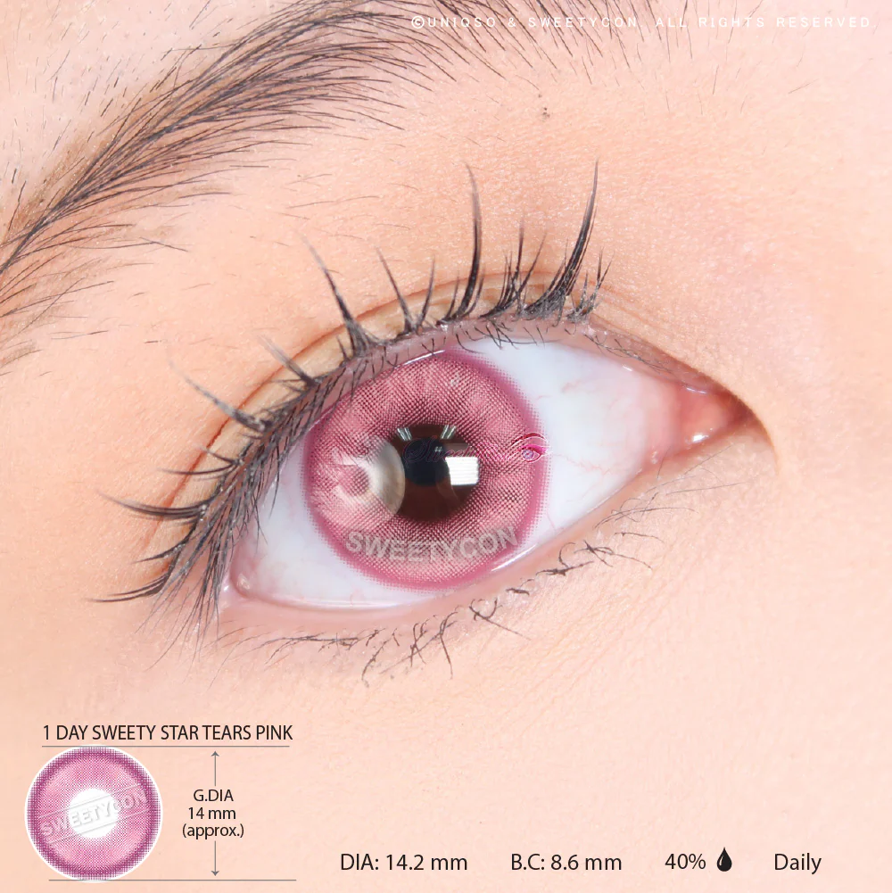 1 Day Sweety Star Tears Pink (2 or 10 lenses/pack) - Image 3