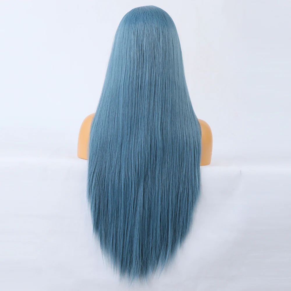 Premium Wig - Charming Victoria Long Straight Blue Hair Wigs - Image 5