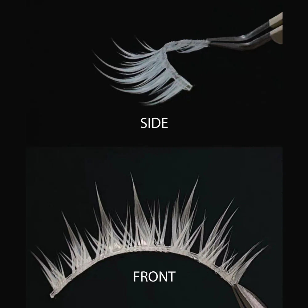 Cosplay Lower and Upper White Eyelash Set - Image 2