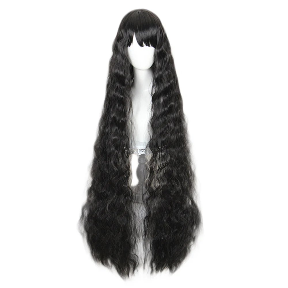 Waist Length Wavy Black Lolita Wig 489B - Image 2