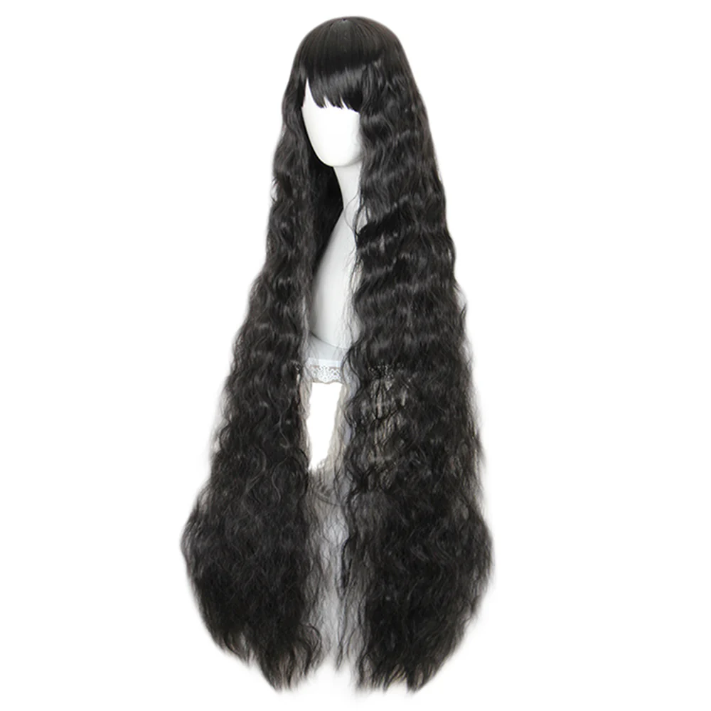 Waist Length Wavy Black Lolita Wig 489B - Image 3