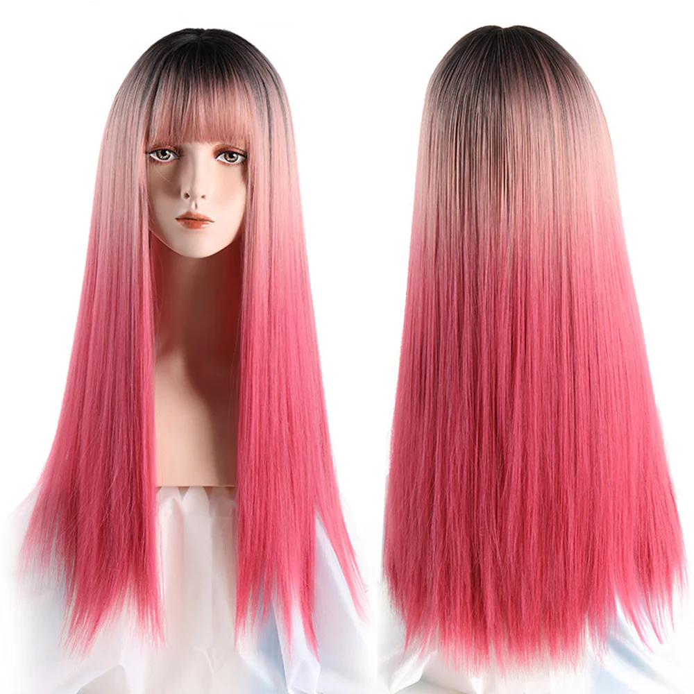 Black Pink Mixed Ombre Lolita Wig