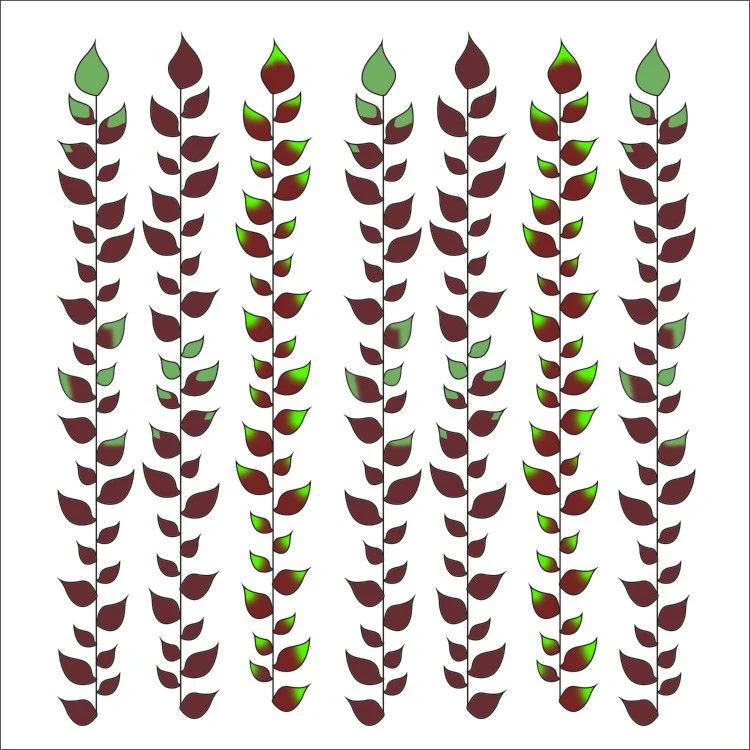 Demon Killer Tattoo Sticker Pink Red Leaf