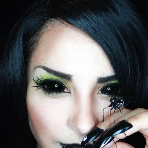 Flash Black Sclera Contacts Sabretooth/Blackout/Black (2 lenses/pack) - Image 6