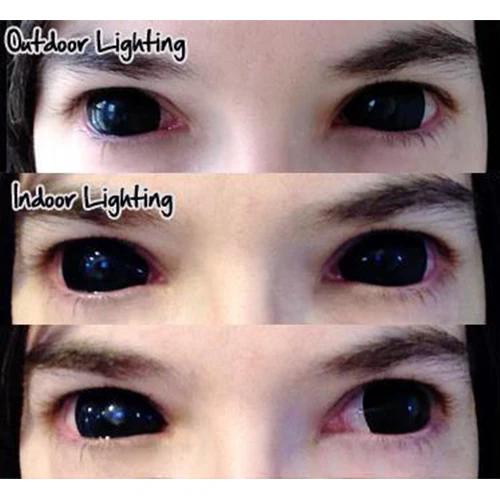 Flash Black Sclera Contacts Sabretooth/Blackout/Black (2 lenses/pack) - Image 7
