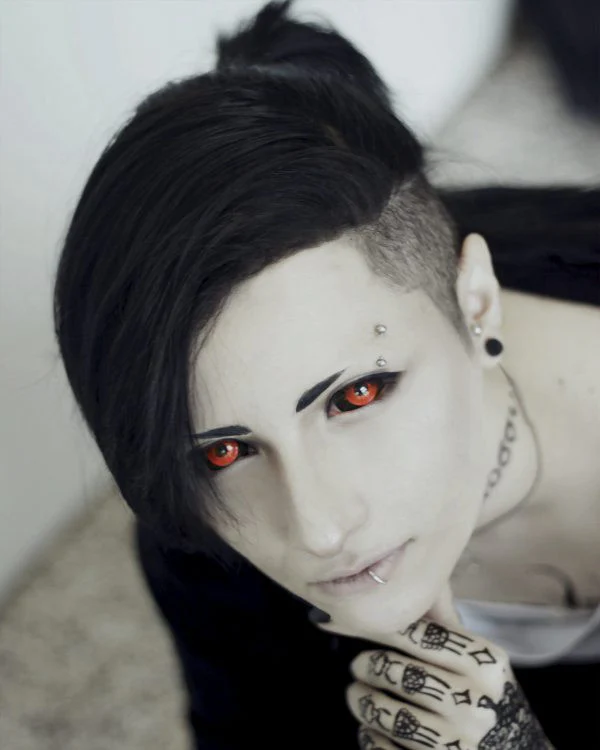Flash Red Black Sclera Contacts Tokyo Ghoul - Red Ghoul/Gremlin (2 lenses/pack) - Image 3