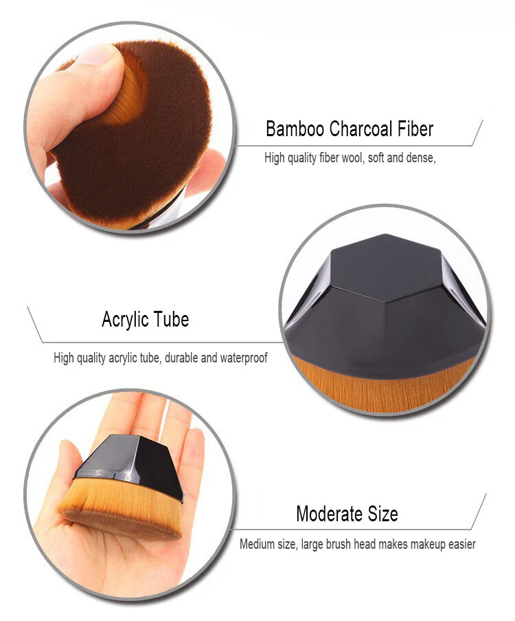 Hexagon Makeup Brushes For Foundation - Image 2