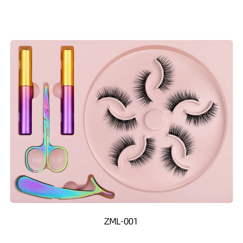 Natural Long Faux Mink Magnetic Eyelashes Full Kit Set (5 Pairs) - Image 7