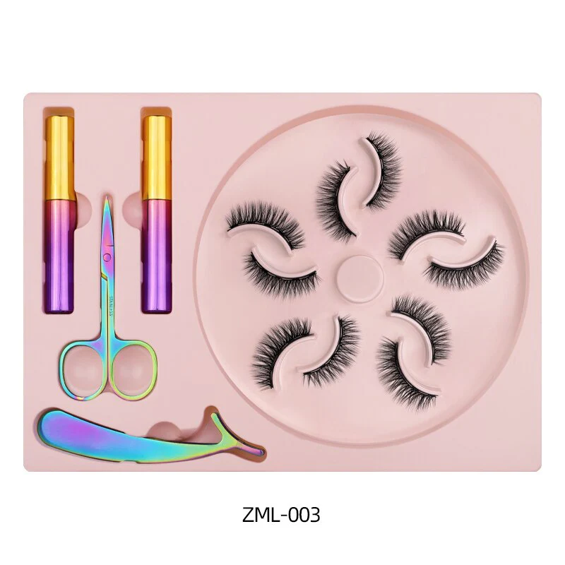 Natural Long Faux Mink Magnetic Eyelashes Full Kit Set (5 Pairs) - Image 9