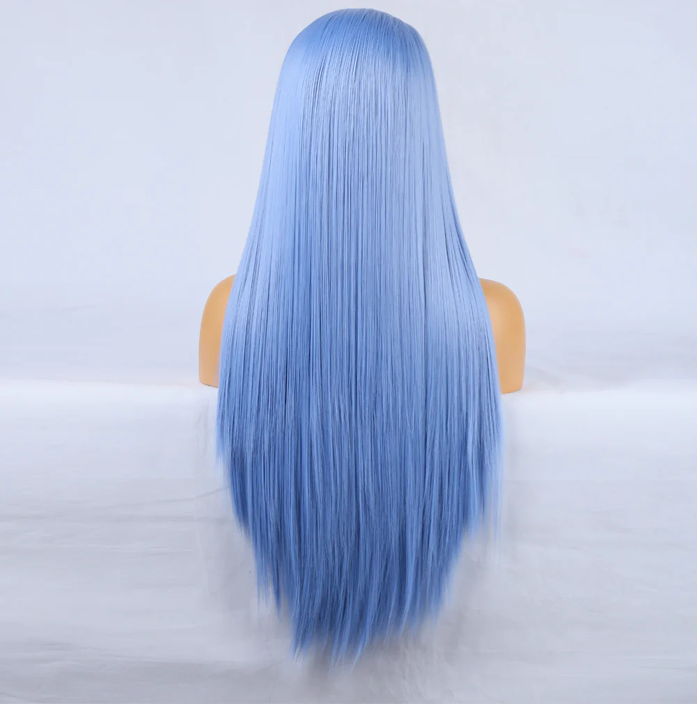 Pamper Blue Front Lace Long Hair Wig - Image 2