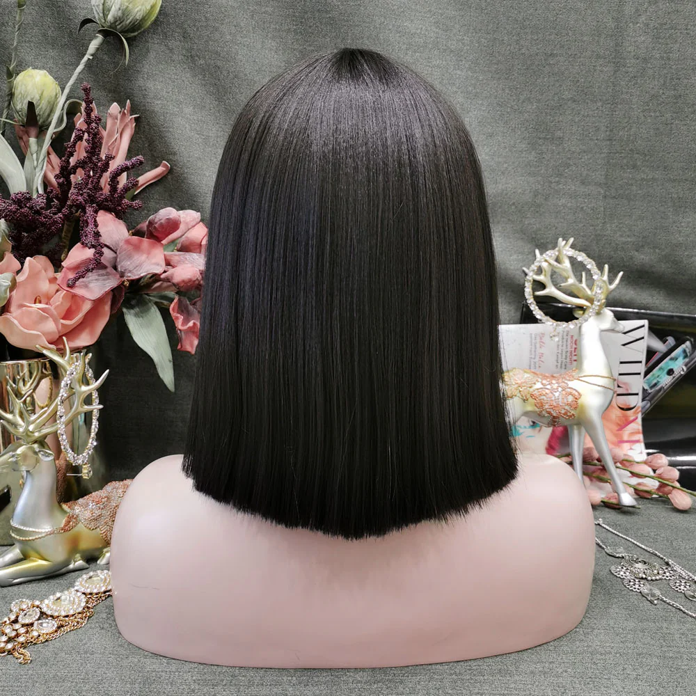 Premium Wig - Ebony Timeless Bob in Shoulder Length Lace Front Wig - Image 2