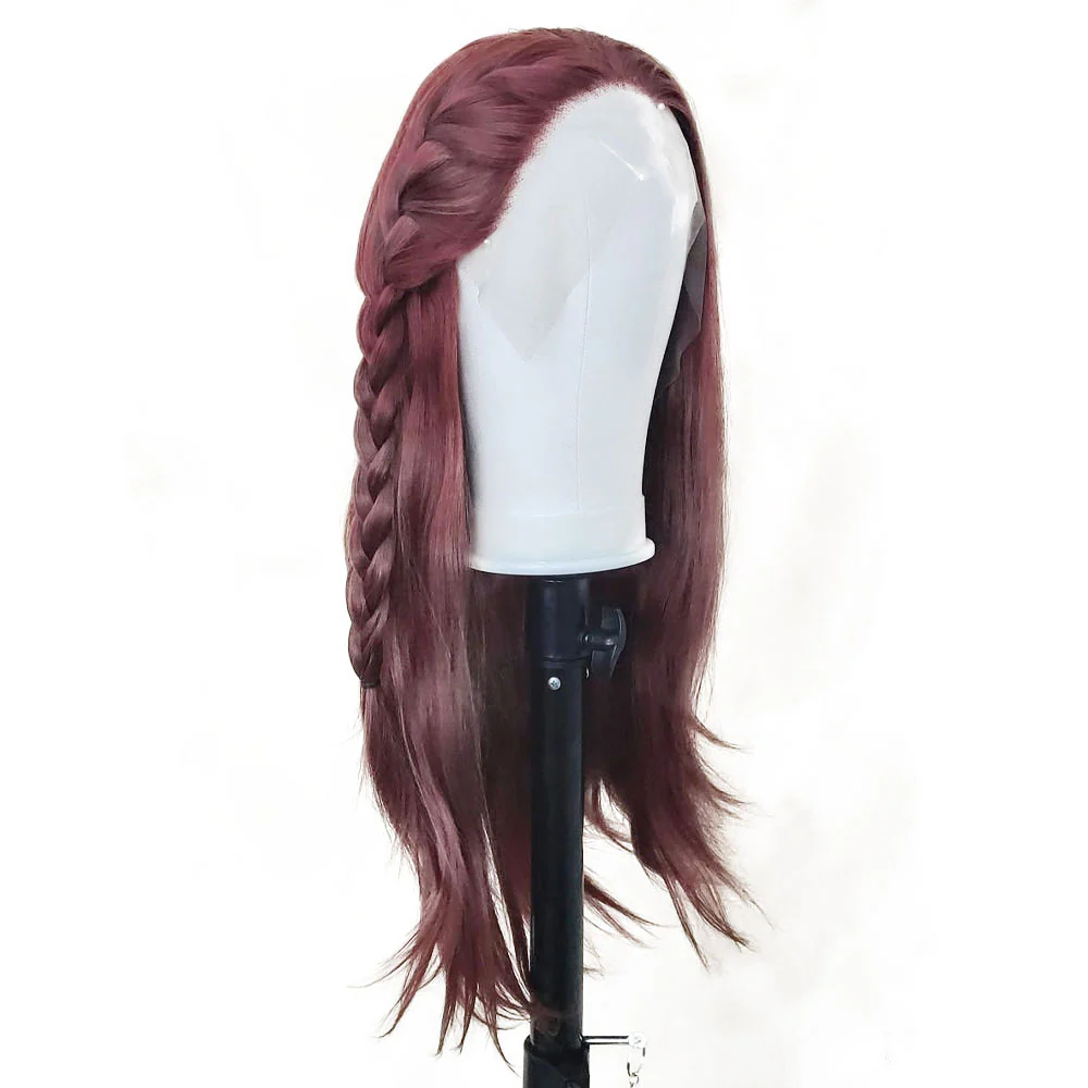 Premium Wig - Fiery Cinnamon Side Sweep Extra Long Lace Front Wig - Image 6