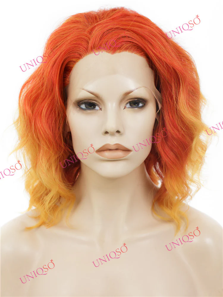Premium Wig - Lace Front Cherry Red Wig (Cascading Curls)