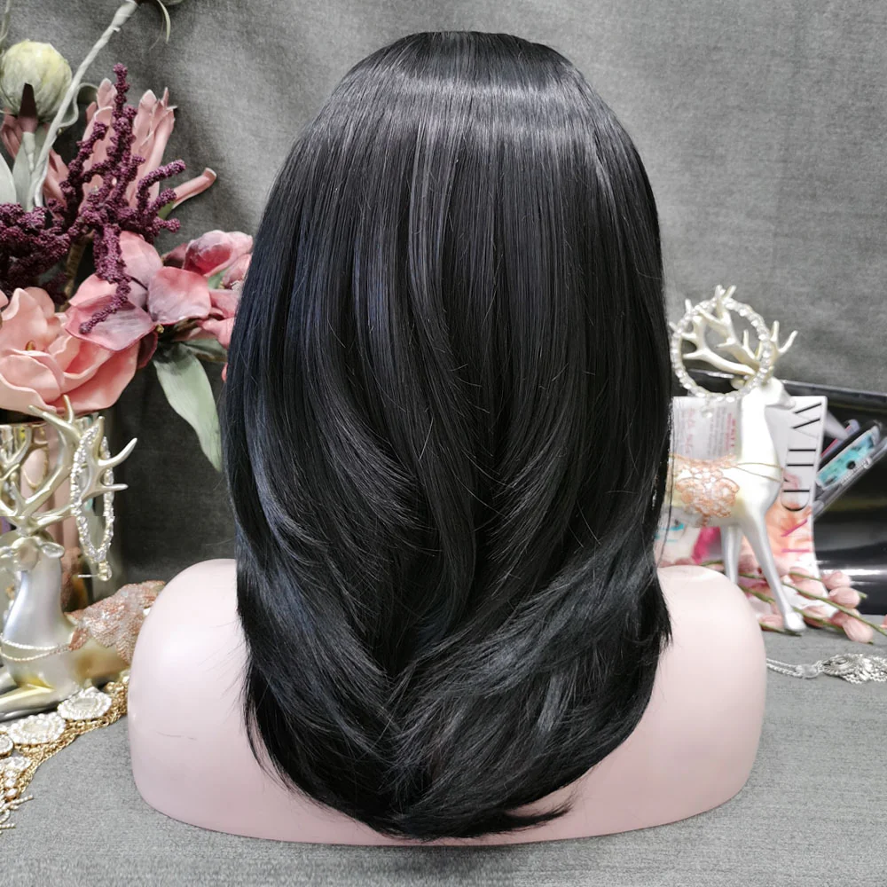 Premium Wig - Midnight Glams in Medium Length Lace Front Wig - Image 2