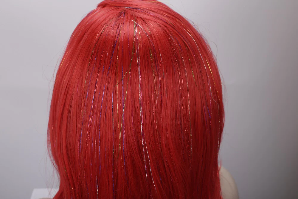 Premium Wig - Poppy Red Layered Lace Front Tinsel - Image 5