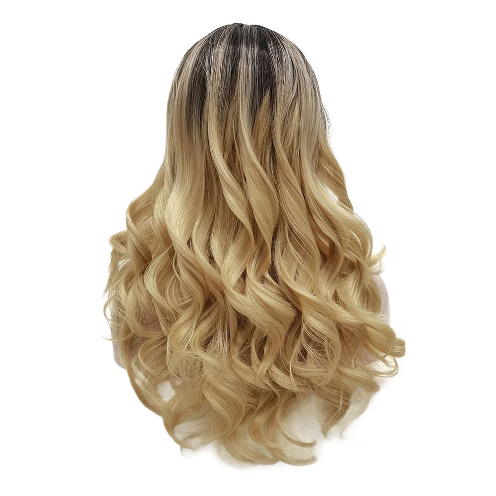 Rooted Dusty Blonde Long Wavy Daily Wig - Image 4