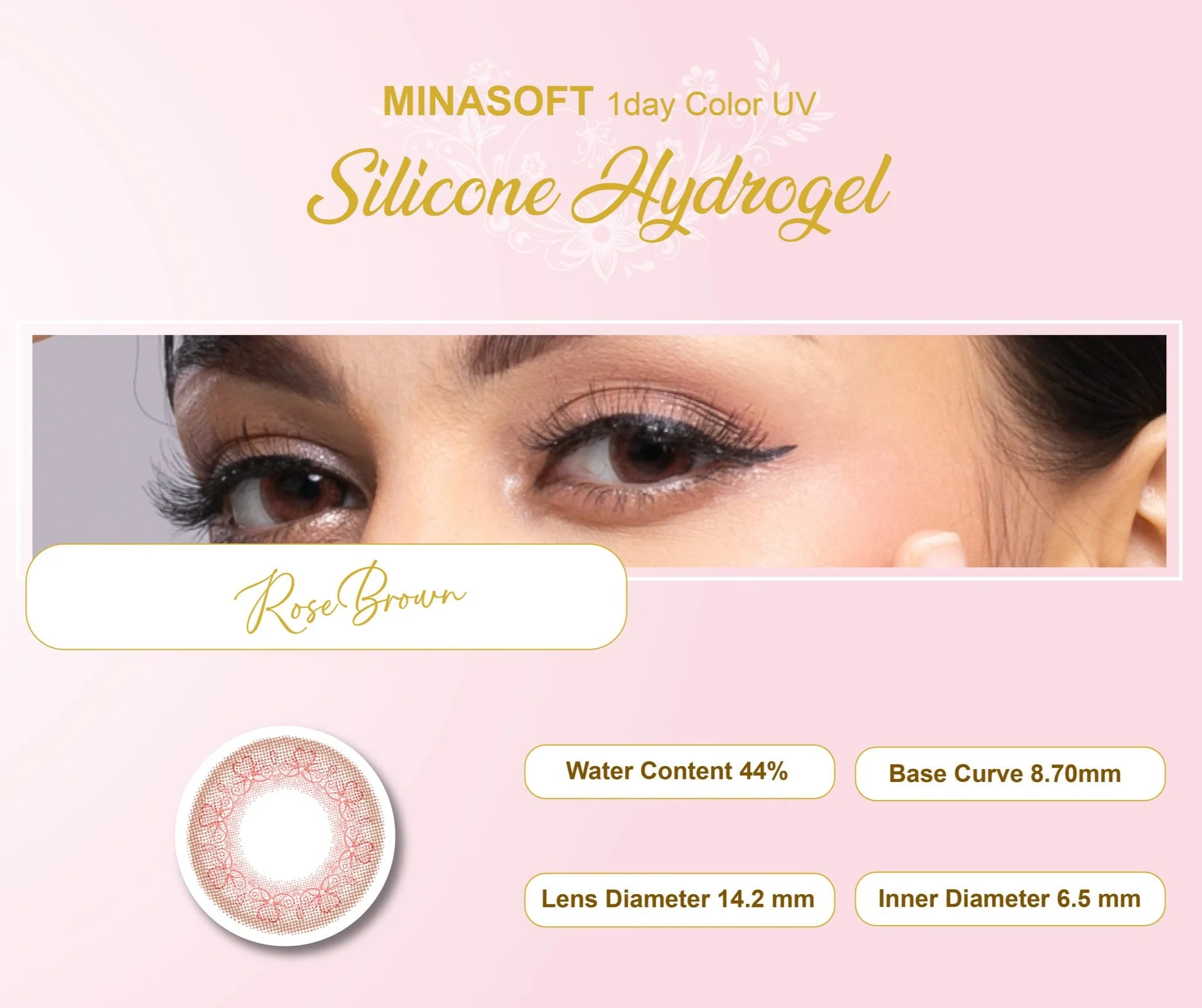 SEED Minasoft 1 day Color UV - Rose Brown - Image 2