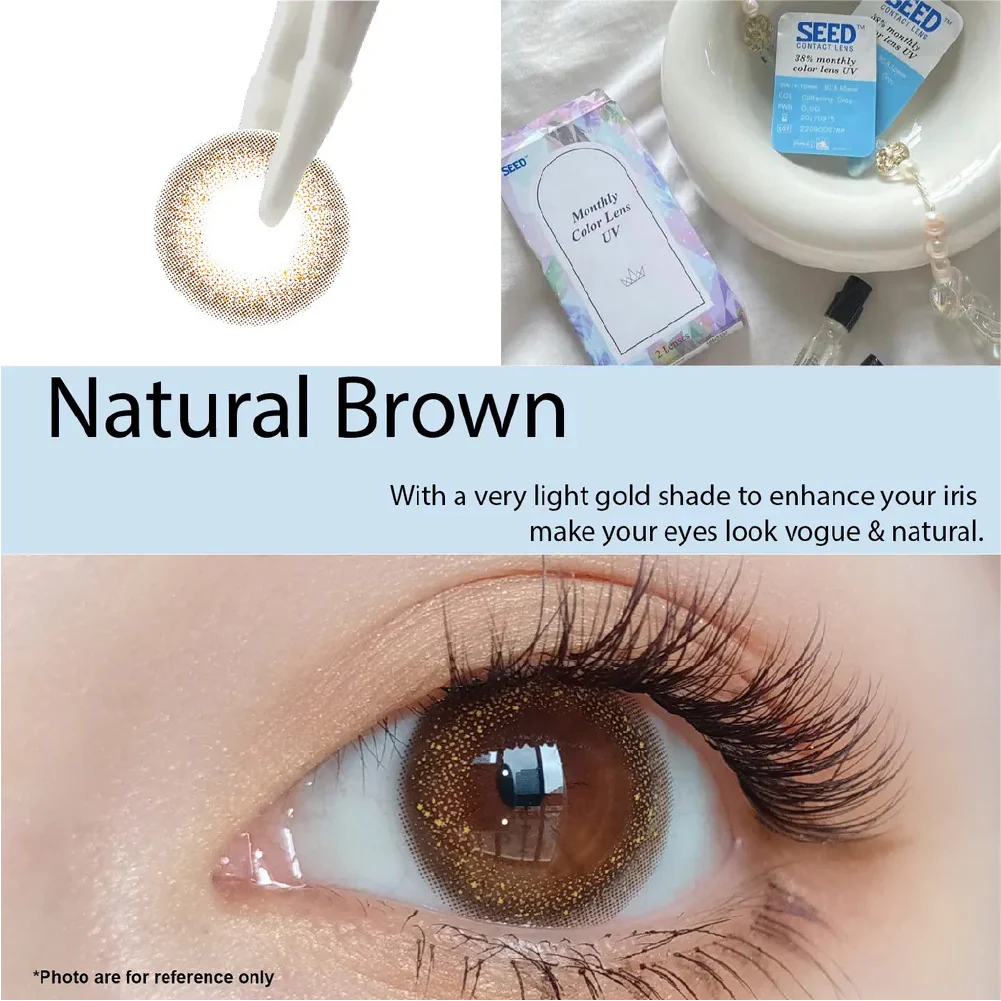 SEED Monthly Color Lens UV - Natural Bown - Image 2