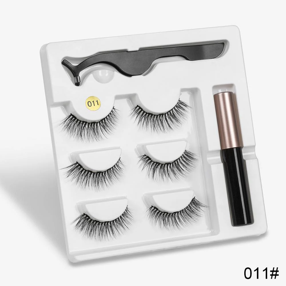 Sexy Sheep Mixed Designs Faux Mink Magnetic Eyelashes Kit Set (3 Pairs) - Image 10
