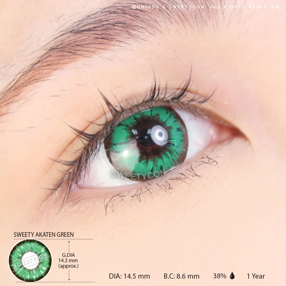 Sweety Akaten Green (1 lens/pack) - Image 3