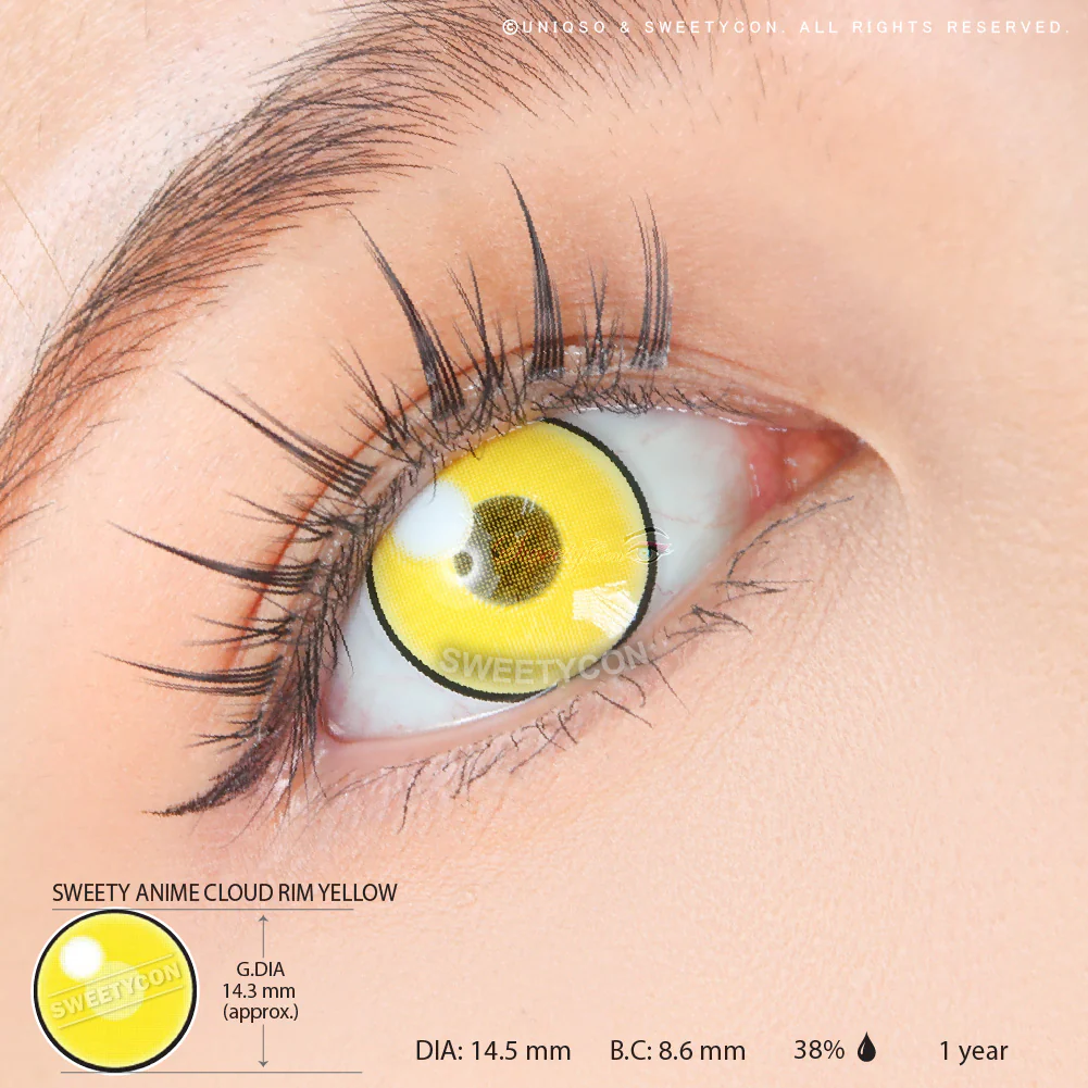 Sweety Anime Cloud Rim Yellow (1 lens/pack) - Image 3