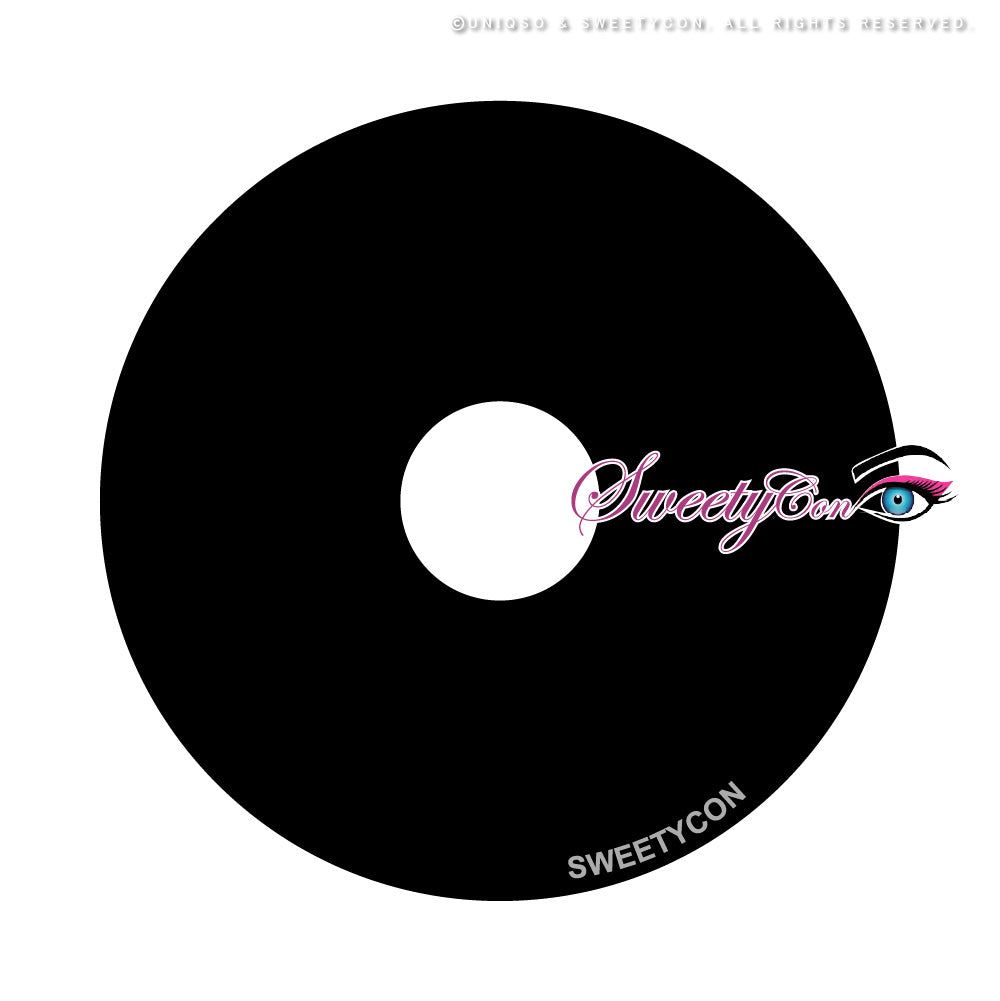 Sweety Black Sclera Contacts Sabretooth/Blackout/Black with Prescription (1 lens/pack) - Image 4