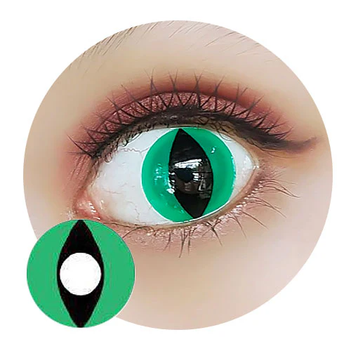 Sweety Crazy Alian Green Cat (1 lens/pack)