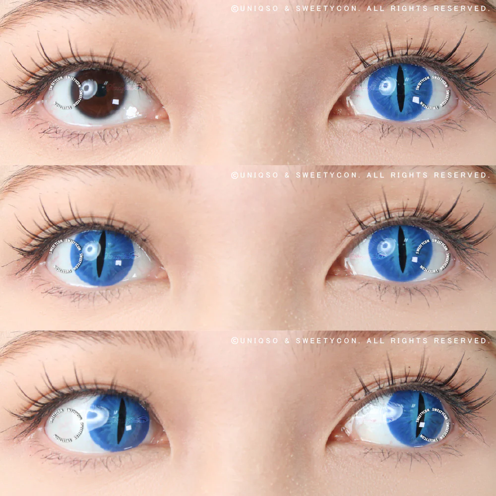 Sweety Crazy Blue Demon Eye / Cat Eye (New) (1 lens/pack) - Image 2