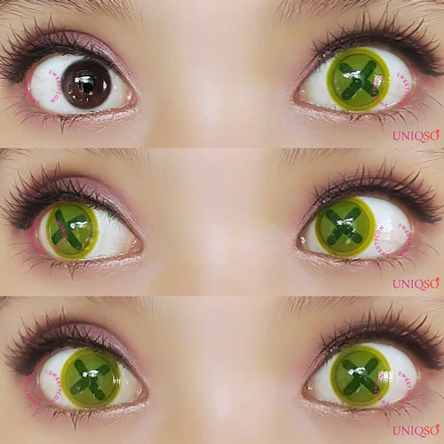 Sweety Crazy Button Eye - Charteuse (1 lens/pack) - Image 2