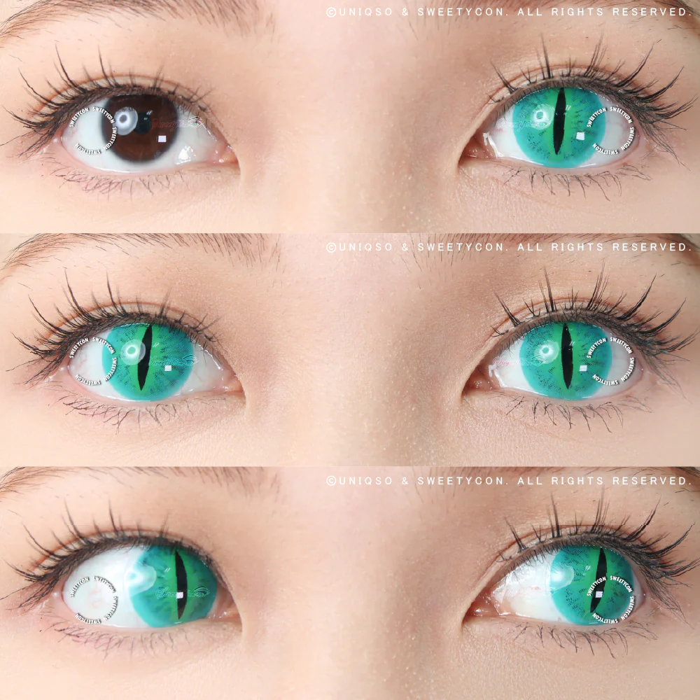Sweety Crazy Green Demon Eye / Cat Eye (New) (1 lens/pack) - Image 2