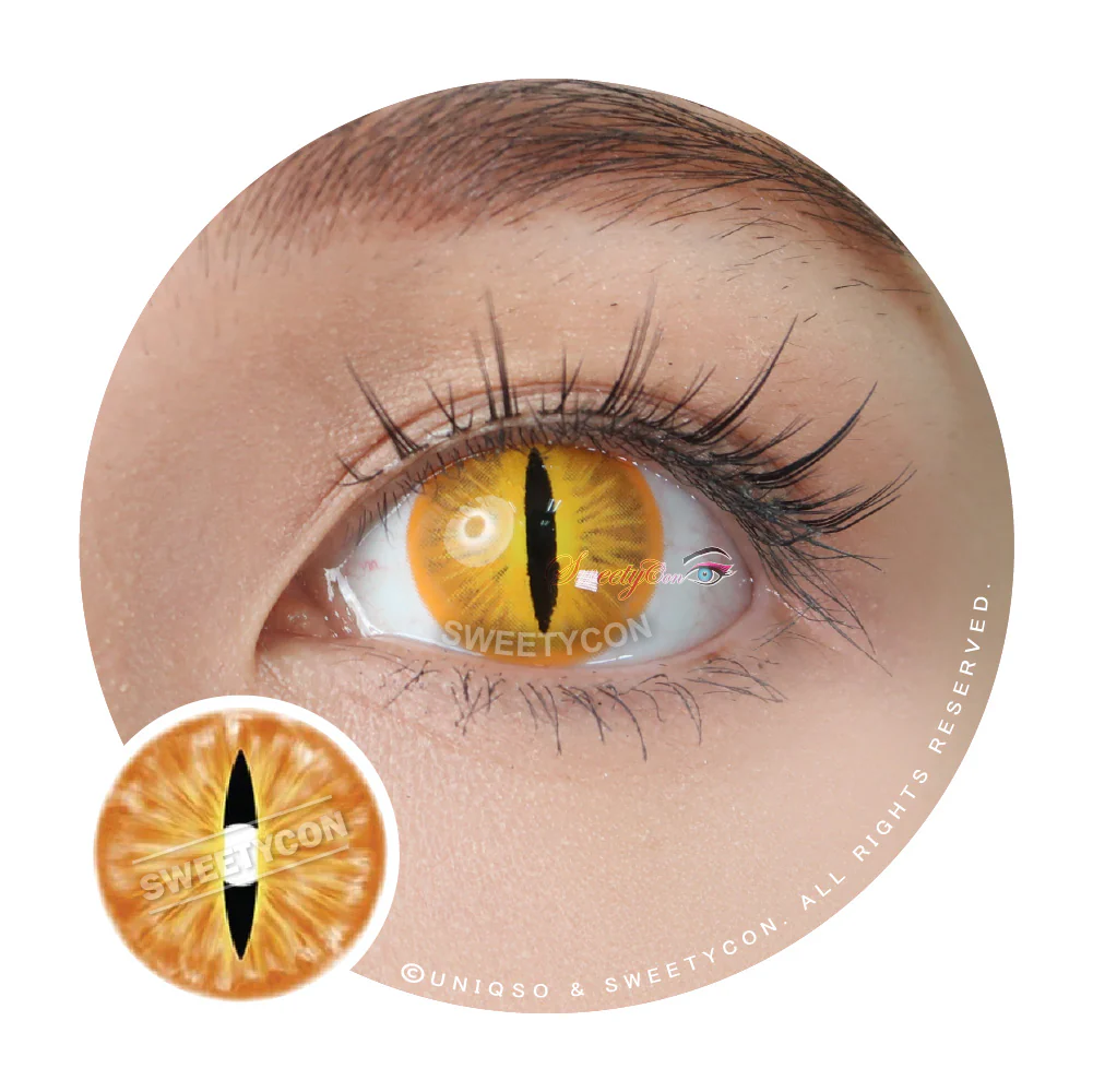 Sweety Crazy Orange Demon Eye / Cat Eye (New) (1 lens/pack)