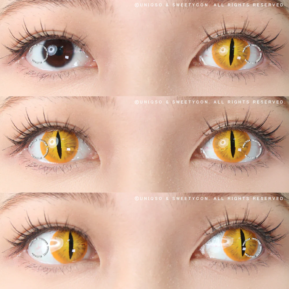 Sweety Crazy Orange Demon Eye / Cat Eye (New) (1 lens/pack) - Image 2
