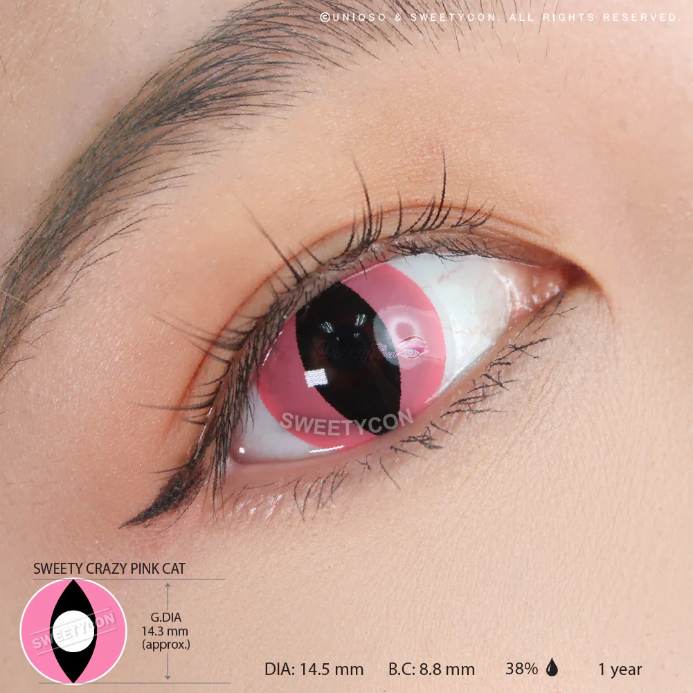 Sweety Crazy Pink Cat (1 lens/pack) - Image 3