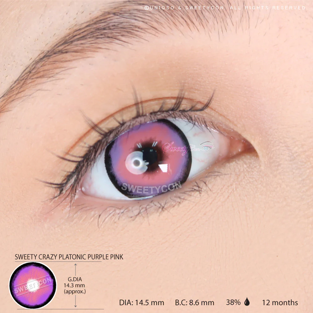 Sweety Crazy Platonic Violet Pink (1 lens/pack) - Image 3