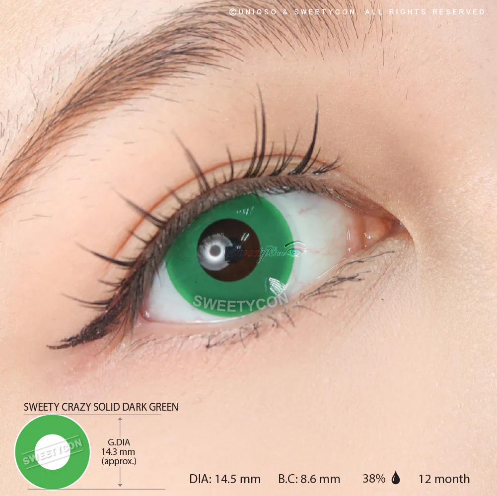 Sweety Crazy Solid Dark Green (1 lens/pack) - Image 3