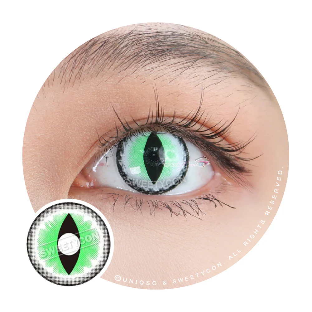 Sweety Crazy Sexy Cat Eye Green (1 lens/pack)