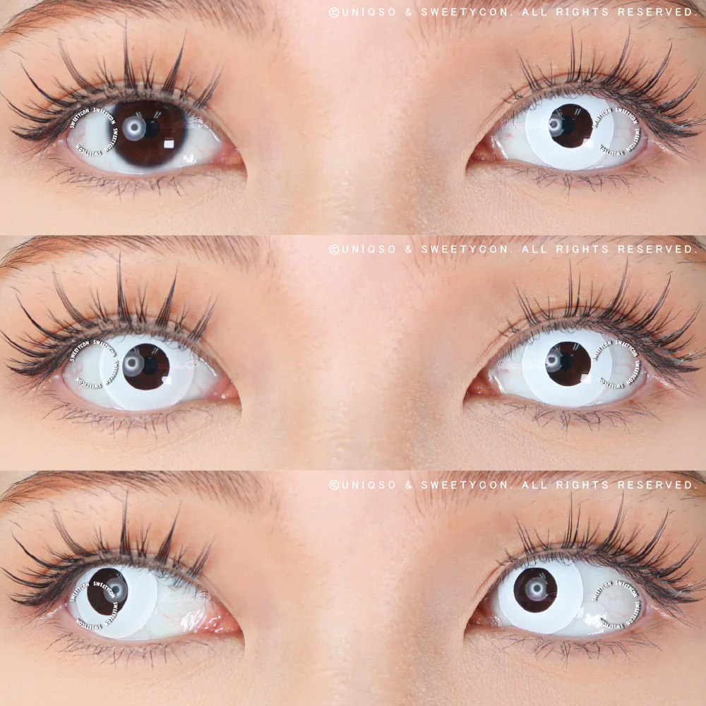 Sweety Crazy Solid White/Whiteout - 1 Day Disposable (1 lens/pack) - Image 2