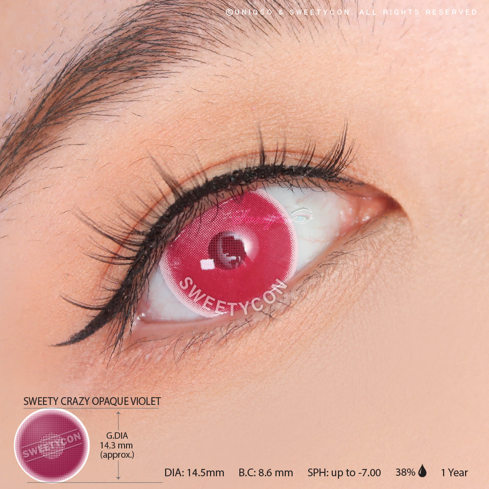 Sweety Crazy Opaque Violet (1 lens/pack) - Image 3