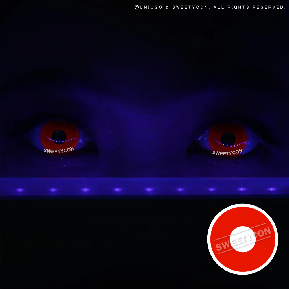 Sweety Crazy UV Glow Red (1 lens/pack) - Image 3