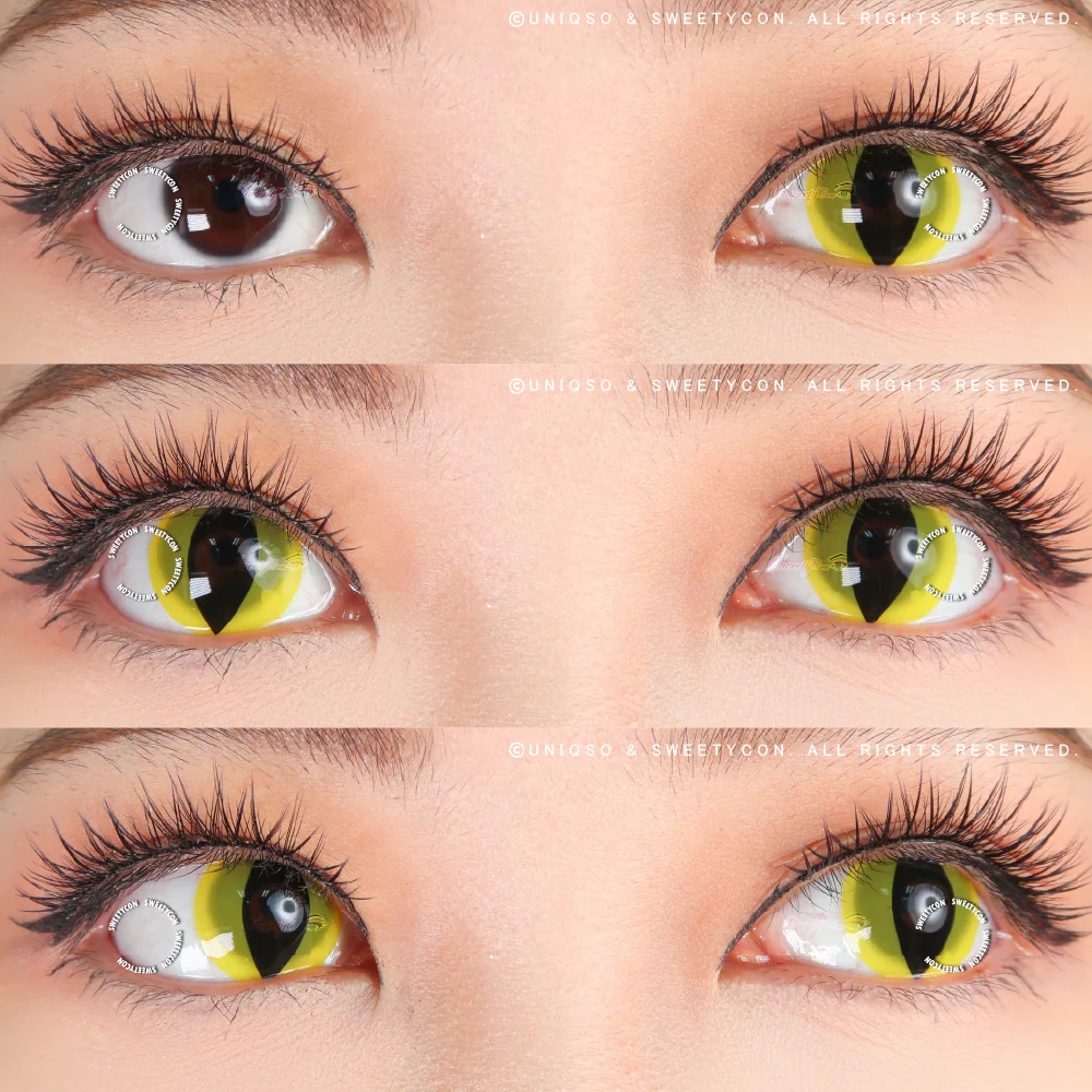 Sweety Crazy UV Yellow Cat (1 lens/pack) - Image 2