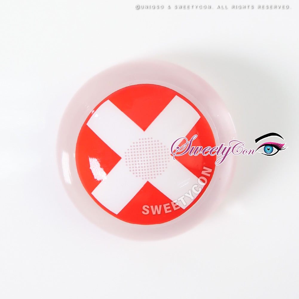 Sweety Crazy White Cross Red Eye (1 lens/pack) - Image 5