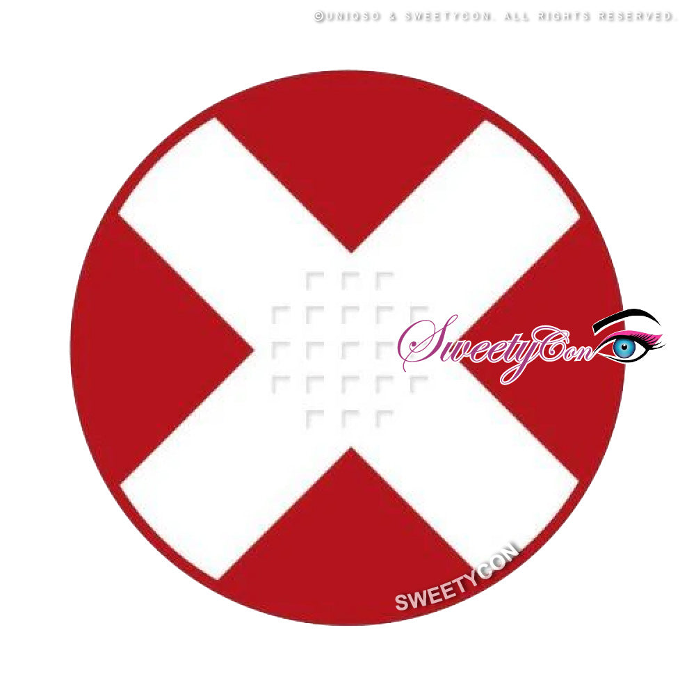 Sweety Crazy White Cross Red Eye (1 lens/pack) - Image 7