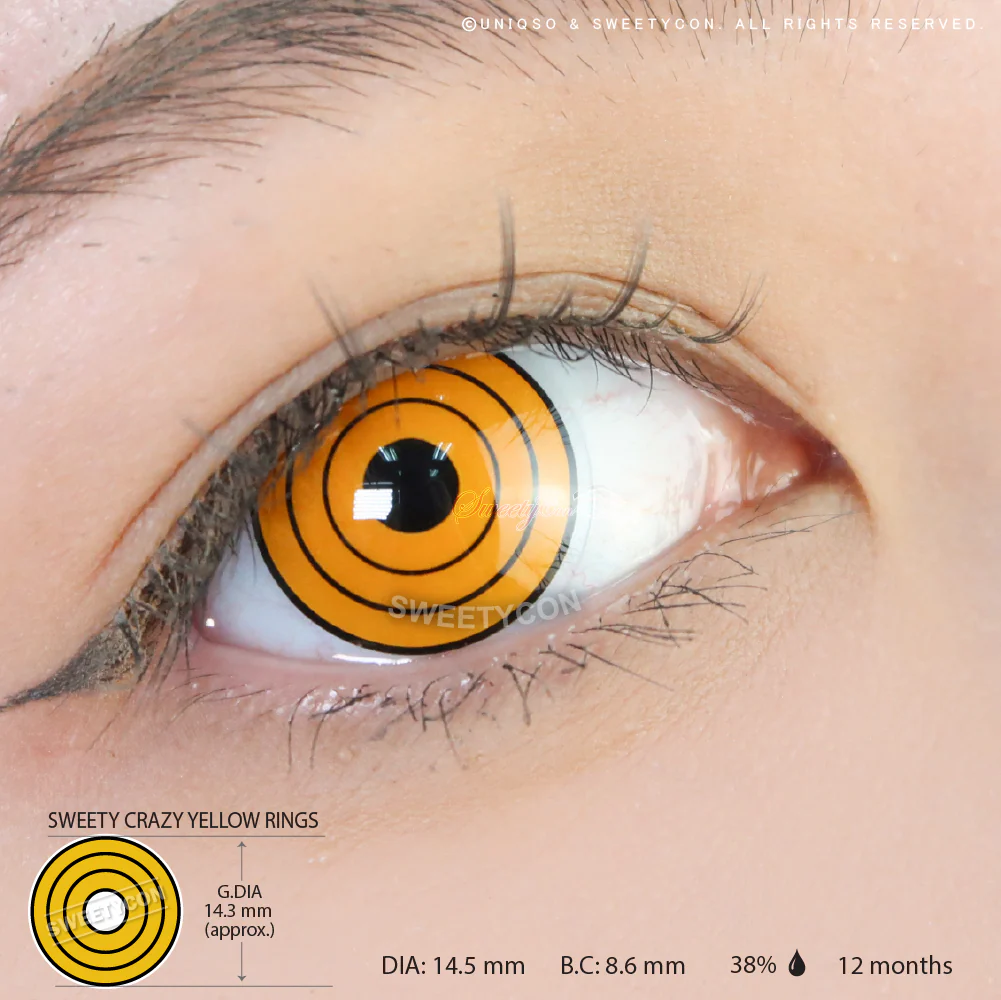 Sweety Crazy Yellow Rings (1 lens/pack) - Image 3