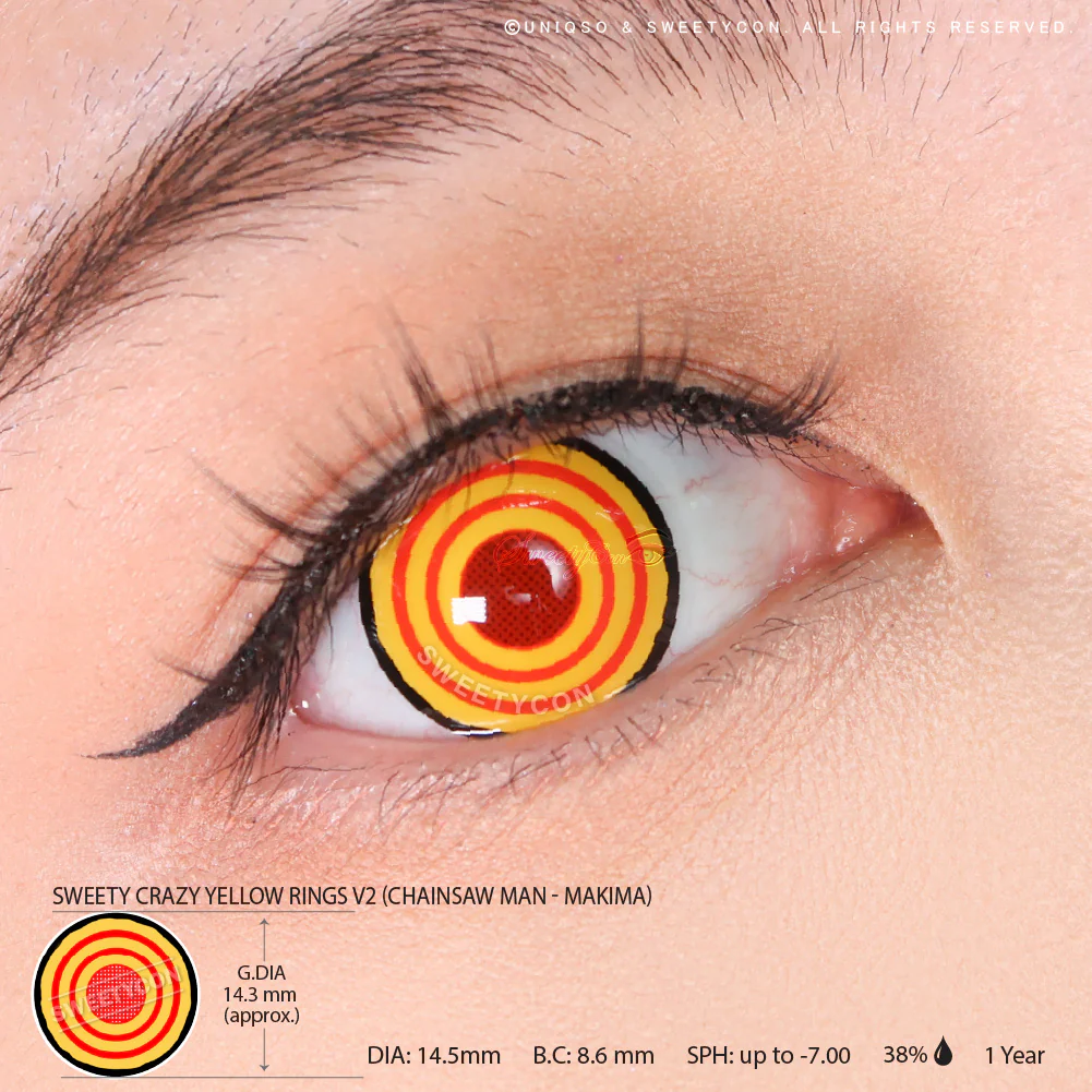 Sweety Crazy Yellow Rings V2 (1 lens/pack) - Image 3