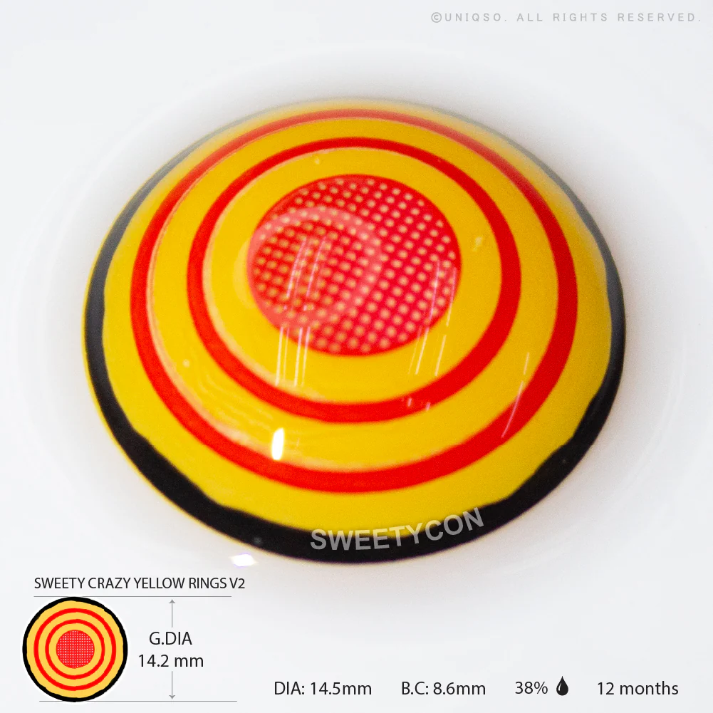Sweety Crazy Yellow Rings V2 (1 lens/pack) - Image 6