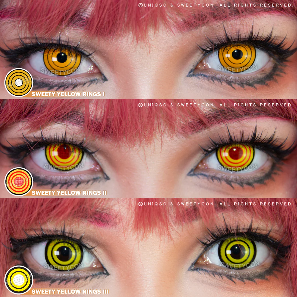 Sweety Crazy Yellow Rings V3 (1 lens/pack) - Image 10