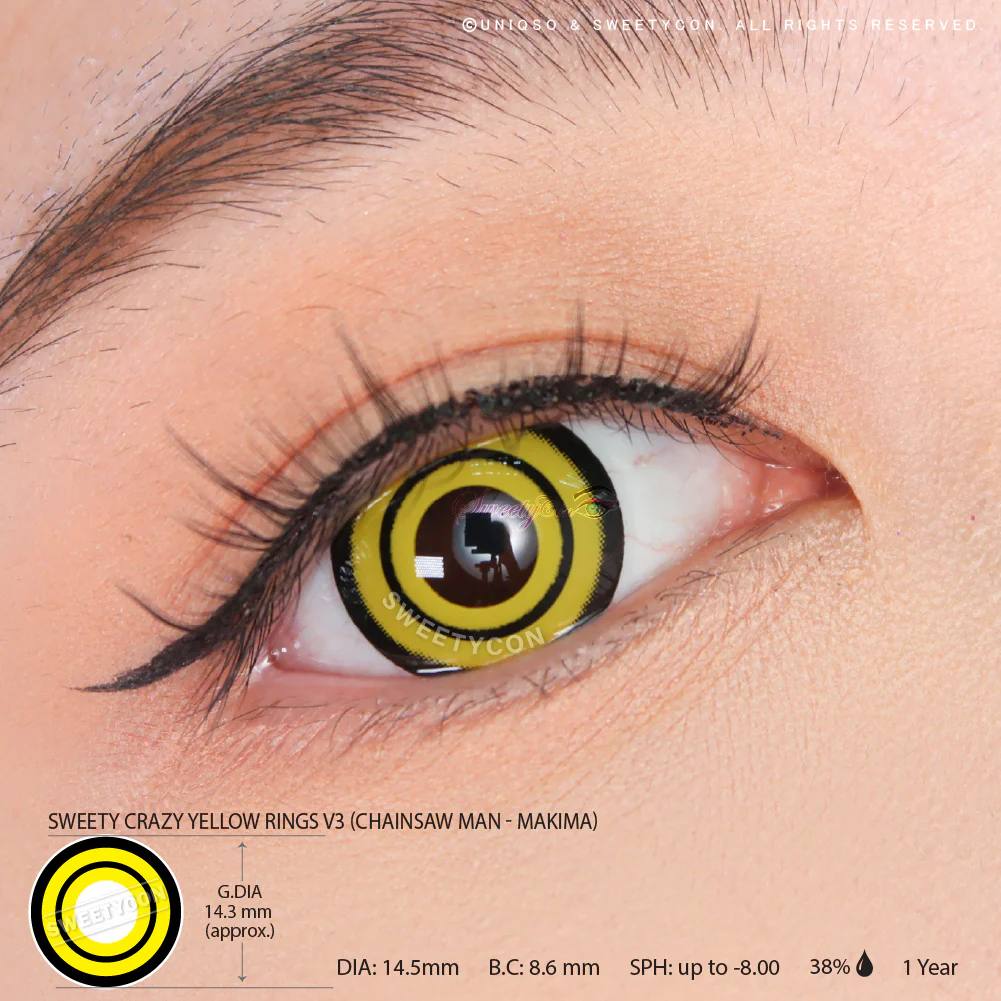 Sweety Crazy Yellow Rings V3 (1 lens/pack) - Image 3