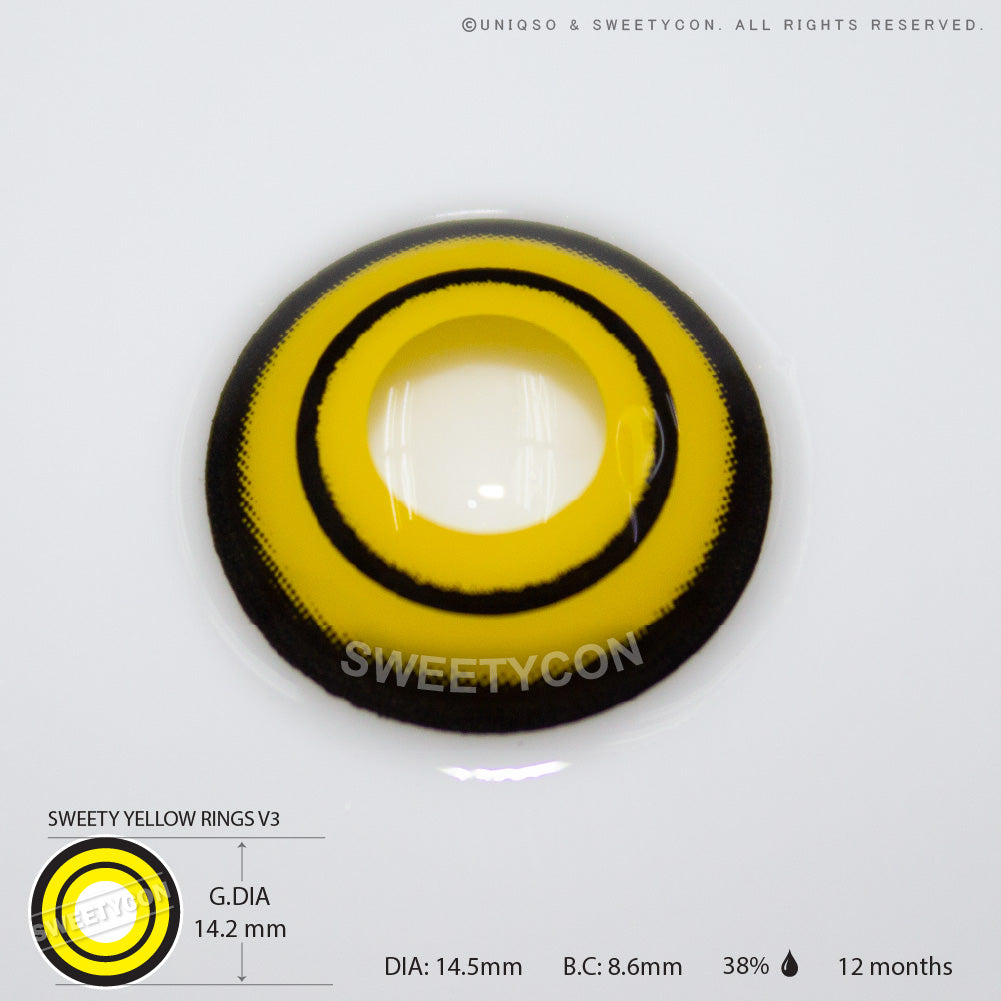 Sweety Crazy Yellow Rings V3 (1 lens/pack) - Image 5