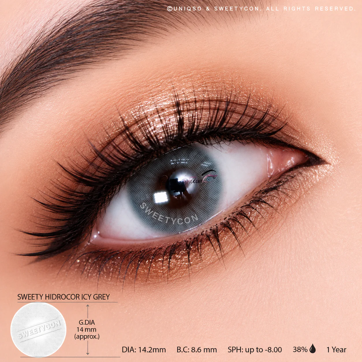 Sweety Hidrocor Icy Grey (1 lens/pack) - Image 3
